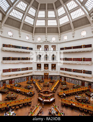 Die La Trobe Lesesaal der Staatsbibliothek von Victoria in Melbourne. Stockfoto