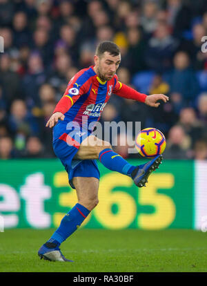 London, Großbritannien. 30 Dez, 2018. Luka Milivojevic zählte von Crystal Palace während der Premier League Match zwischen Crystal Palace und Chelsea an Selhurst Park, London, England am 30. Dezember 2018. Foto von Andrew Aleks. Credit: Andrew Rowland/Alamy leben Nachrichten Stockfoto