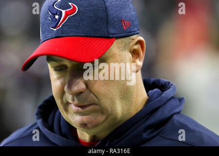 Houston, TX, USA. 30 Dez, 2018. Houston Texans Head Coach Bill O'Brien vor dem Spiel gegen die Jacksonville Jaguars an NRG Stadion in Houston, TX. John Glaser/CSM/Alamy leben Nachrichten Stockfoto