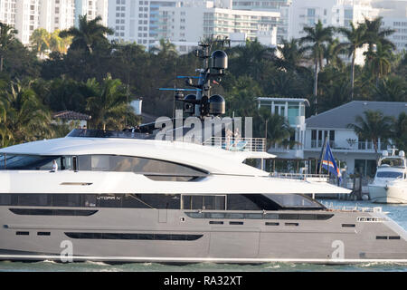 Miami Beach, FL, USA. 30 Dez, 2018. Jamie Foxx Parteien auf einer Yacht (RossiNavi 63 Meter Yacht Utopie IV) am 30. Dezember in Miami, Florida, 2018. Credit: Hoo Me.Com/Media Punch/Alamy leben Nachrichten Stockfoto