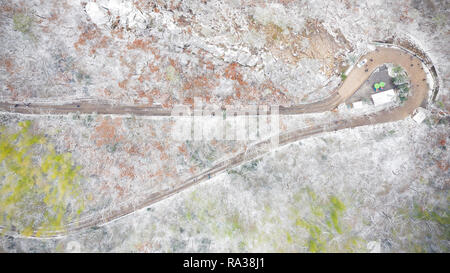 Nanjing, Nanjing, China. 1 Jan, 2019. Nanjing, China - schweren Schnee hits Nanjing in der Provinz Jiangsu. Credit: SIPA Asien/ZUMA Draht/Alamy leben Nachrichten Stockfoto