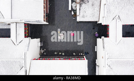 Nanjing, Nanjing, China. 1 Jan, 2019. Nanjing, China - schweren Schnee hits Nanjing in der Provinz Jiangsu. Credit: SIPA Asien/ZUMA Draht/Alamy leben Nachrichten Stockfoto