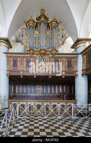 Kronborg, Helsingør, Dänemark - 30 August 2014: Organe, die in der Kapelle im Schloss Kronborg. Schloss Kronborg, wichtigsten Renaissance palast im Norden Stockfoto