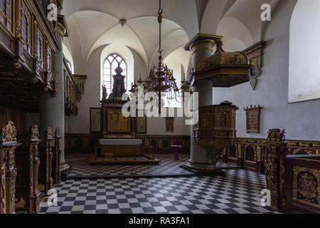 Kronborg, Helsingør, Dänemark - 30 August 2014: Die Kapelle im Schloss Kronborg. Schloss Kronborg, wichtigsten Renaissance Palast in Nordeuropa. Stockfoto