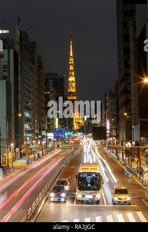 Nacht Blick auf Tokyo City, Japan Stockfoto