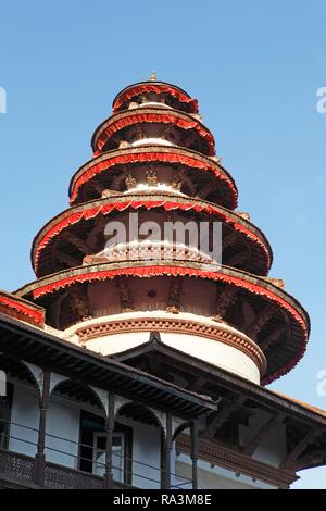 Pagode im Königlichen Palast Hanuman Dhoka, Durbar Square, Altstadt, Kathmandu, Nepal Stockfoto