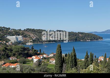 Insel Lopud, Elaphiten, Dalmatien, Kroatien Stockfoto