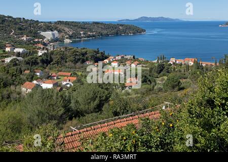 Insel Lopud, Elaphiten, Dalmatien, Kroatien Stockfoto