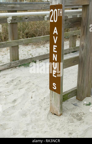 20. Ave Zugang in Myrtle Beach, South Carolina, USA. Stockfoto