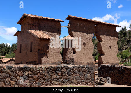 Der Tempel von Wiracocha in Raqchi, Peru Stockfoto