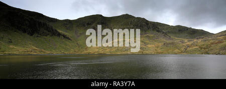 Blick über Hebel Wasser, Copper Mines Tal über Coniston Stadt, Nationalpark Lake District, Cumbria, England, Großbritannien Stockfoto