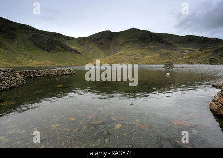 Blick über Hebel Wasser, Copper Mines Tal über Coniston Stadt, Nationalpark Lake District, Cumbria, England, Großbritannien Stockfoto