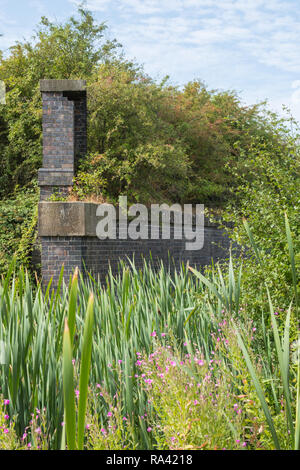 Stillgelegte GNR und LNWR Bahnstrecke, die einmal über die Grantham und Nottingham Canal in der Nähe von Belvoir gekreuzt. Nottinghamshire, England, Großbritannien Stockfoto