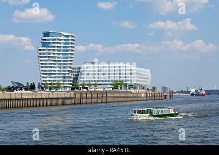 Marco Polo Tower, Unilever Haus, HafenCity, Hamburg, Deutschland Stockfoto