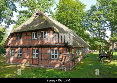 Die Heide Museum Dat ole Huus in Wilsede, Lüneburger Heide, Niedersachsen, Deutschland Stockfoto