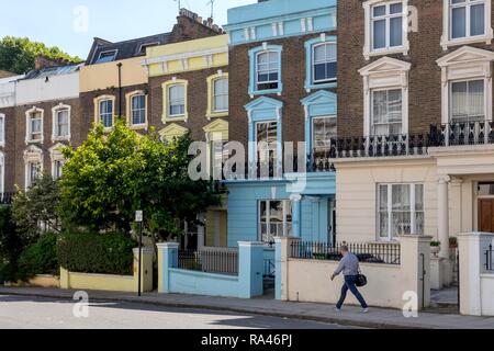 Reihe von Häusern in Primrose Hill, Camden, London, Großbritannien Stockfoto