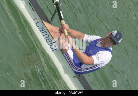 Mailand, Italien, 2003 - FISA World Cup Rudern 30/05/2003 - Foto Peter Spurrier GBR M2-, Matthew Pinsent, [Pflichtfeld Credit: Peter Spurrier/Intersport Bilder] Stockfoto