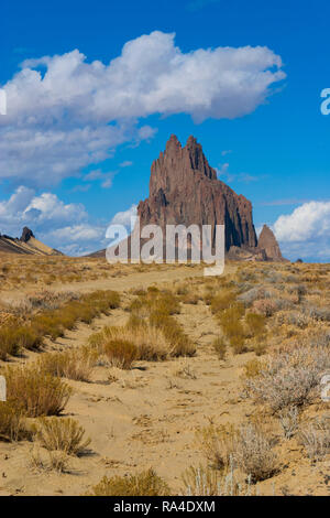 Shiprock, Wahrzeichen von NM Stockfoto