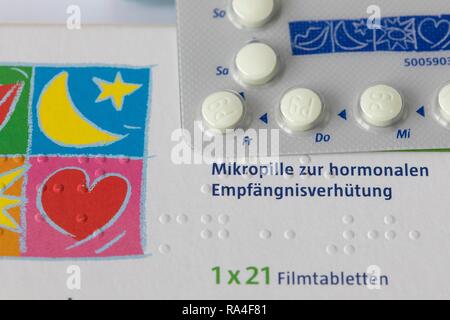 Die Pille, empfängnisverhütende Medikamente, Tabletten, Deutschland Stockfoto