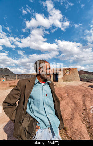 Ein alter Mann ländlichen Porträt in einem Dorf im Nordwesten Irans, Zanjan Stockfoto
