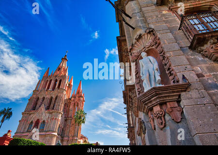 San Miguel de Allende, Sehenswürdigkeiten Parroquia de San Miguel Arcangel Kathedrale im historischen Stadtzentrum Stockfoto