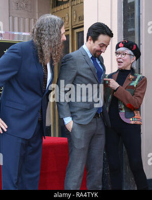 Lin-Manuel Miranda ist mit einem Stern auf dem Hollywood Walk of Fame geehrt Mit: Lin-Manuel Miranda, Weird Al Yankovic, Rita Moreno, Wo: Los Angeles, Kalifornien, Vereinigte Staaten, wenn: 30 Nov 2018 Credit: Nicky Nelson/WENN.com Stockfoto