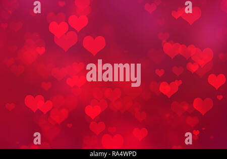 Rot abstrakt Herzen Valentinstag Hintergrund Stockfoto