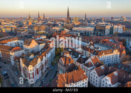 Mehrfamilienhaus in Hamburg Stockfoto