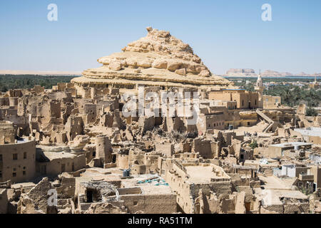 Festung von Shali (SCHALI) Die alte Stadt von Oase Siwa in Ägypten Stockfoto