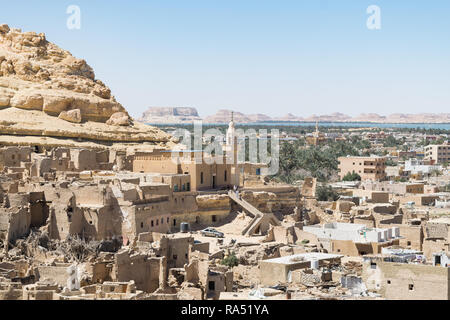 Festung von Shali (SCHALI) Die alte Stadt von Oase Siwa in Ägypten Stockfoto