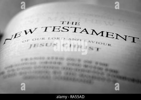 Bibel Neues Testament der christlichen Lehre Evangelium Stockfoto