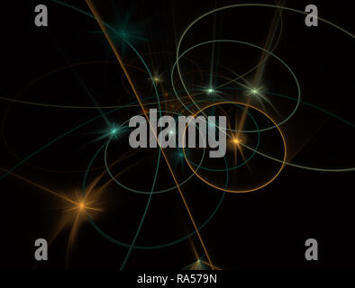 Moderne glühende Shape Design mit Leuchten. Energetische Licht Spuren. Hell leuchtenden Neonröhren kosmischen abstrakten Rahmen Stockfoto