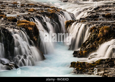 Berühmte Bruarfoss auf der Golden Circle in Island. Stockfoto