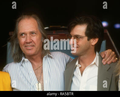 HOLLYWOOD, CA - 15. Juli: Akteure/Brüder David und Robert Carradine an Keith Carradine Star Zeremonie am 15. Juli 1993 Auf dem Hollywood Walk of Fame in Hollywood, Kalifornien. Foto von Barry King/Alamy Stock Foto Stockfoto