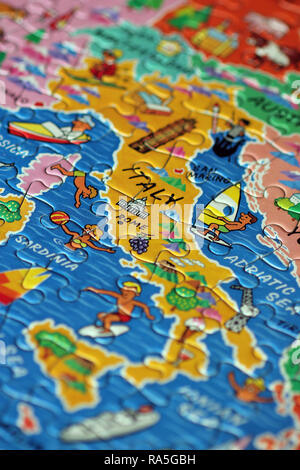 Italien jigsaw Karte Stockfoto