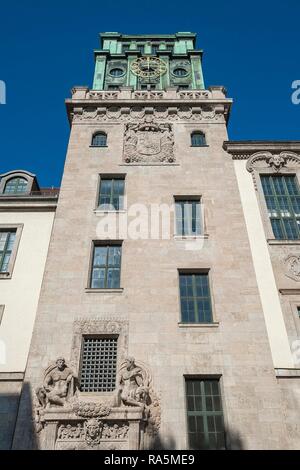 Thiersch Turm von 1916, Technische Universität München TUM, München, Oberbayern, Bayern, Deutschland Stockfoto