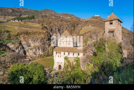 Castel Roncolo in der Nähe von Bozen, in der Region von Trentino Alto Adige, Italien. Stockfoto