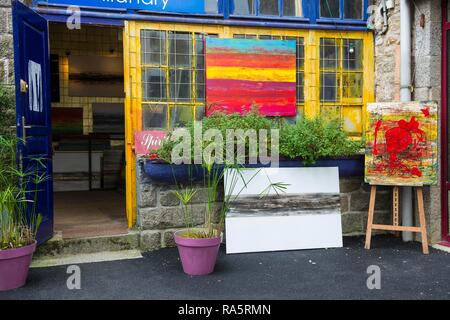 Galerie, Pont Aven, Künstler, Finistere, Bretagne, Frankreich Stockfoto