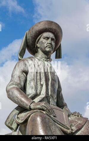 Heinrich der Seefahrer Statue, Praça da Republica, Lagos, Algarve, Portugal, Europa Stockfoto