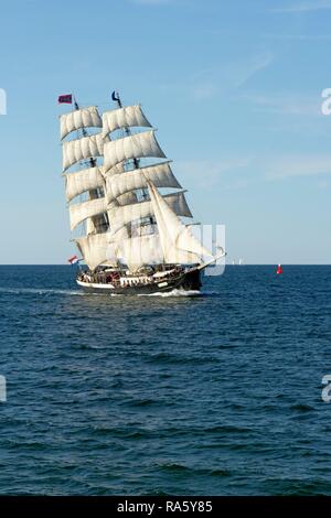 Segelschiff Mercedes, Warnemünde, Mecklenburg-Vorpommern Stockfoto