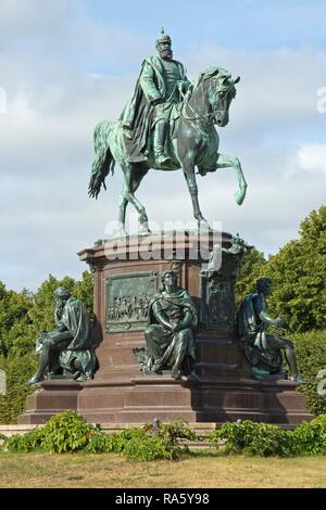 Reiterstandbild Friedrich Franz II., Schwerin, Mecklenburg-Vorpommern Stockfoto