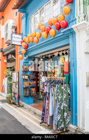 Singapur - 22. Dezember 2018: Amsterdam themed Cafe auf Haji Lane. Dies ist in der Kampong Glam Bereich Stockfoto