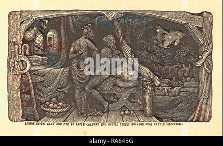 Edward Calvert, britischen (1799-1883), die Kammer Idylle, 1831, holzstich. Neuerfundene durch Gibon. Klassische Kunst mit einem Neuerfundene Stockfoto