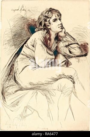 Francis Seymour Haden nach Joseph Wright, britischen (1818-1910), Thomas Haden von Derby, 1864, Radierung und Kaltnadelradierung auf Neuerfundene Stockfoto