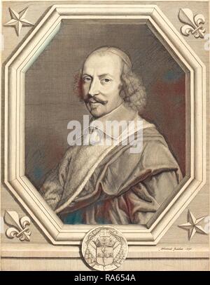 Robert Nanteuil, Französisch (1623-1678), Kardinal Jules Mazarin, 1656, Kupferstich. Neuerfundene durch Gibon. Klassische Kunst mit einem Neuerfundene Stockfoto