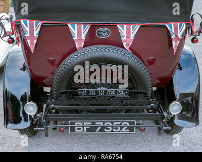 Weybridge, Surrey, Großbritannien. 1. Januar, 2019. Brooklands Museum neue Jahre Tag Oldtimer sammeln. Lage Brooklands Road Weybridge Surrey UK. 01/01/2019 Credit: Martyn Goddard/Alamy leben Nachrichten Stockfoto