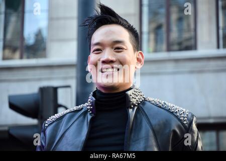 Andrew Lee, Mentalist und Illusionist, London's New Year's Day Parade, Whitehall, London, UK Stockfoto