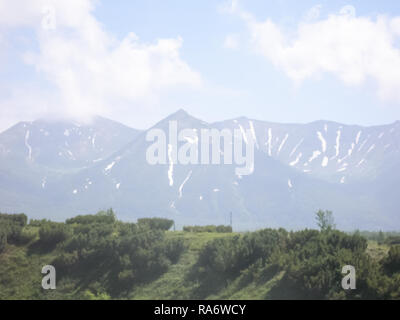 Natur Kamtschatkas. Landschaften und herrliche Ausblicke auf der Halbinsel Kamtschatka. Stockfoto