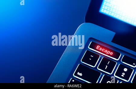 Computer Tastatur mit Esc-taste. Stockfoto