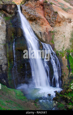 Die Natur von Kamtschatka. Landschaften und herrliche Aussicht auf die Halbinsel Kamtschatka. Die Natur der Kamtschatka, ein Brandopfer, ein Bereich, in der Nähe Vulkan Ein Vulkan. Stockfoto